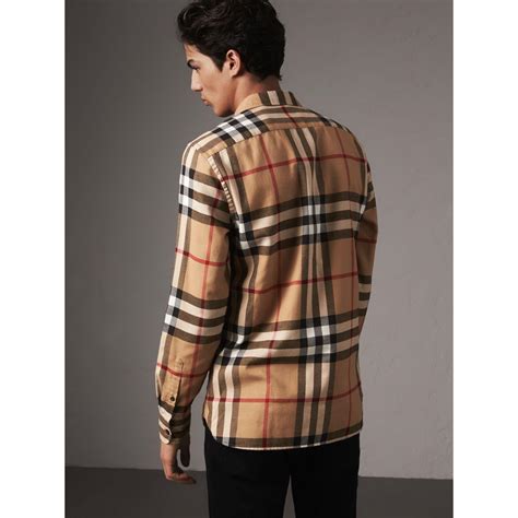 mens burberry top|Burberry flannel shirt men's.